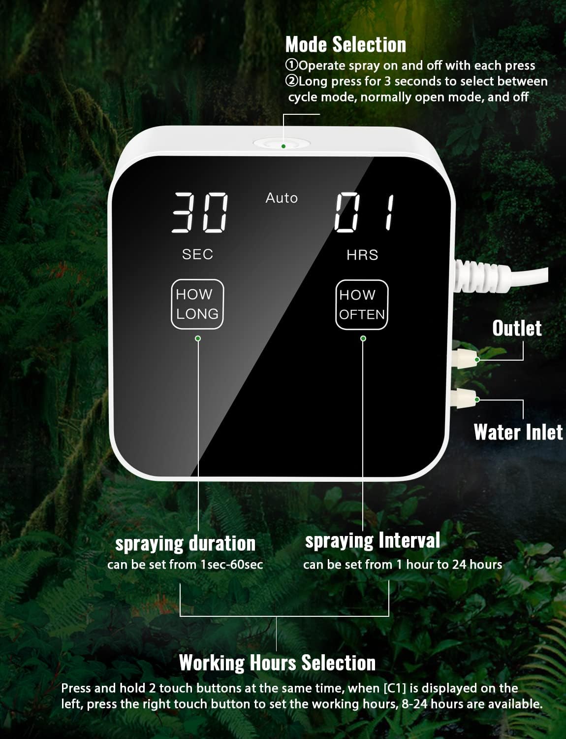 Automatic Rainforest Timing Sp - Misting Nozzle Reptile recensione e prezzo