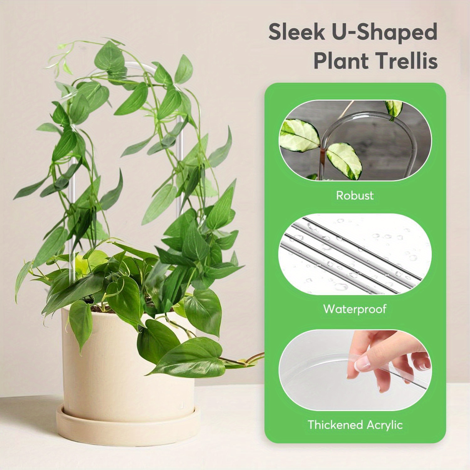 3pc u-shaped acrylic plant cli - Vine Climbing Plastic recensione e prezzo
