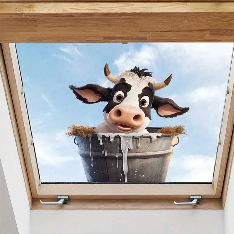Cute Cow Wall Stickers Self-Ad - Pvc Panel Background recensione e prezzo