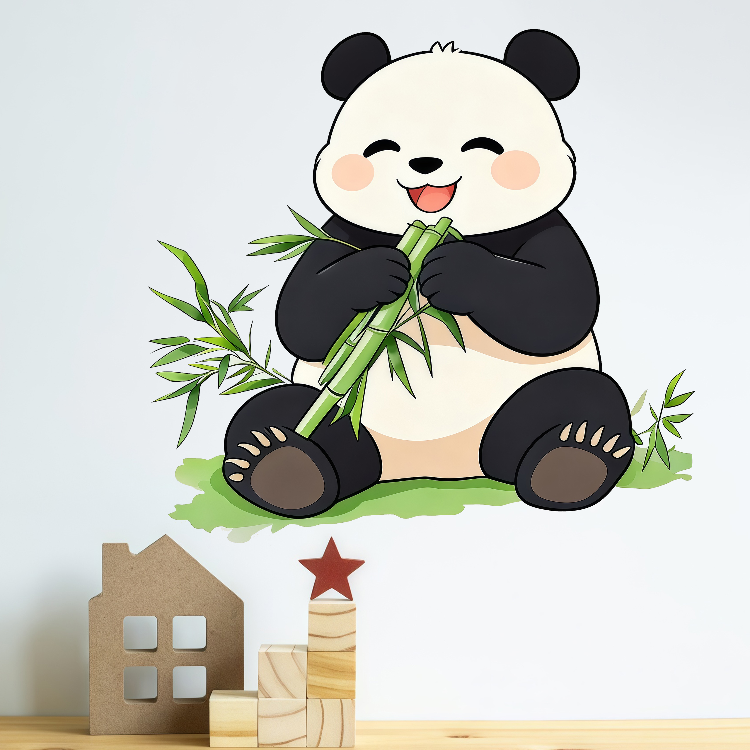 Bamboo And Panda Wall Decals S - Pvc Panel Background recensione e prezzo