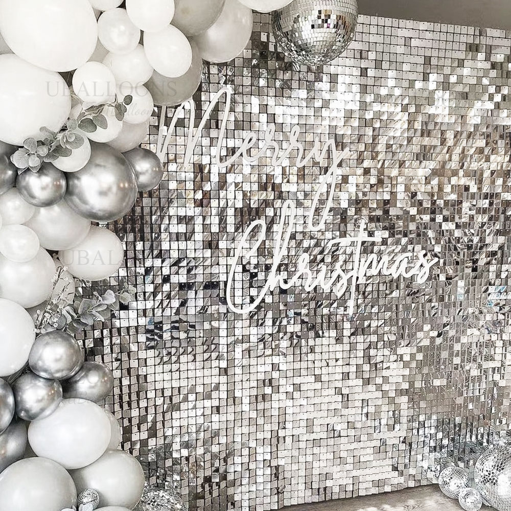 Silver Sequin Wall Backdrop Pa - Pvc Panel Background recensione e prezzo