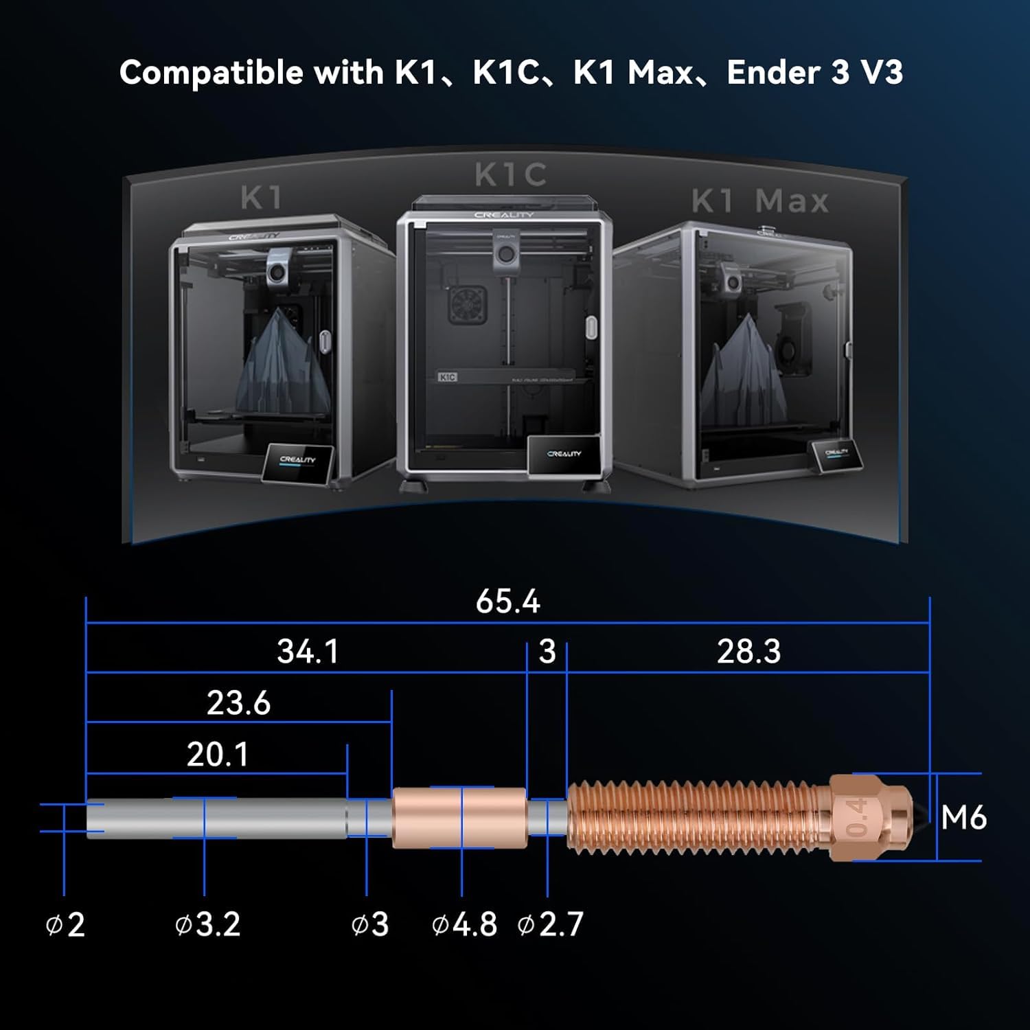 Creality K1C Nozzle Unicorn Qu - Ceramic Heat Emitter recensione e prezzo